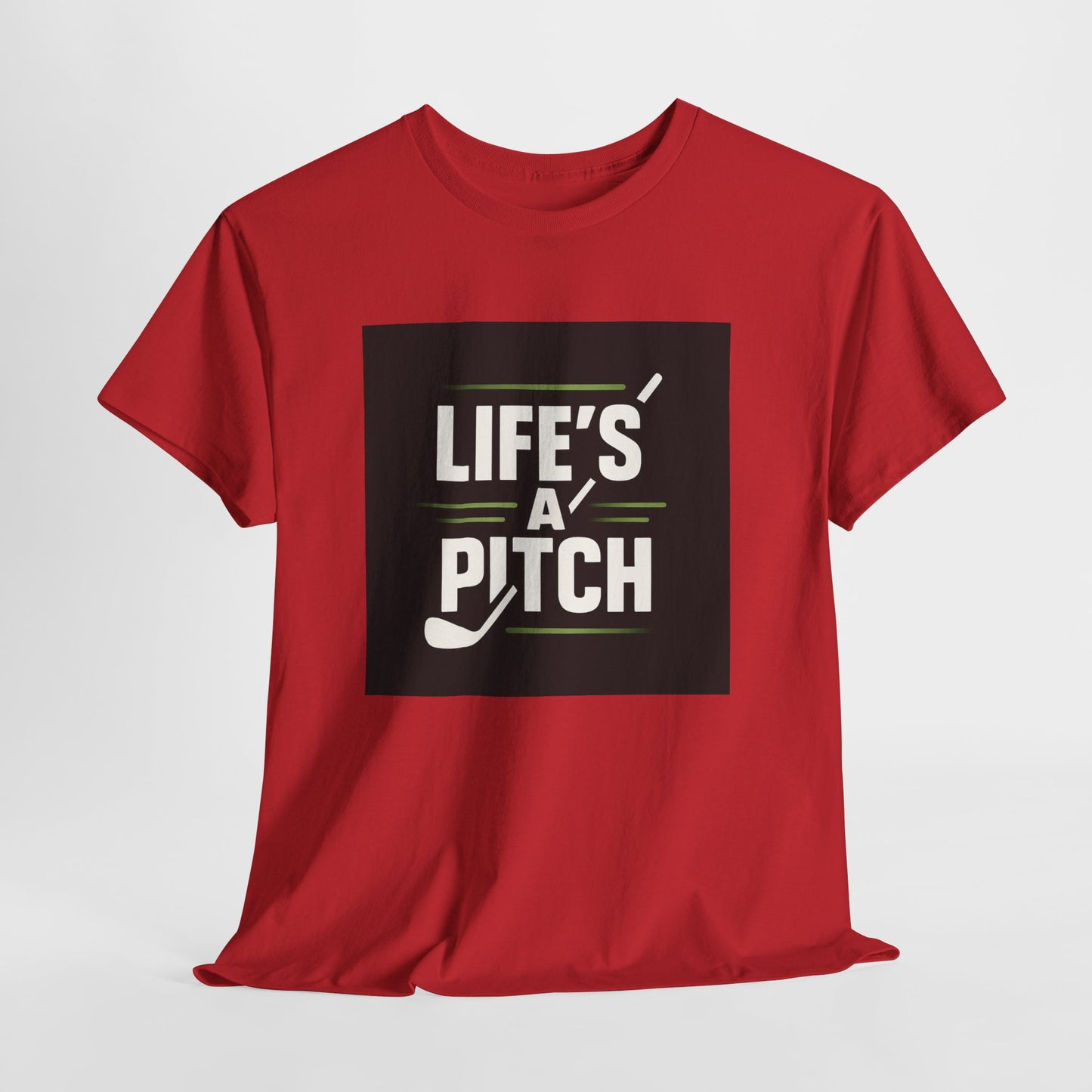 Golf T-Shirt — "Life's a Pitch" Vintage Golf Graphic Tee