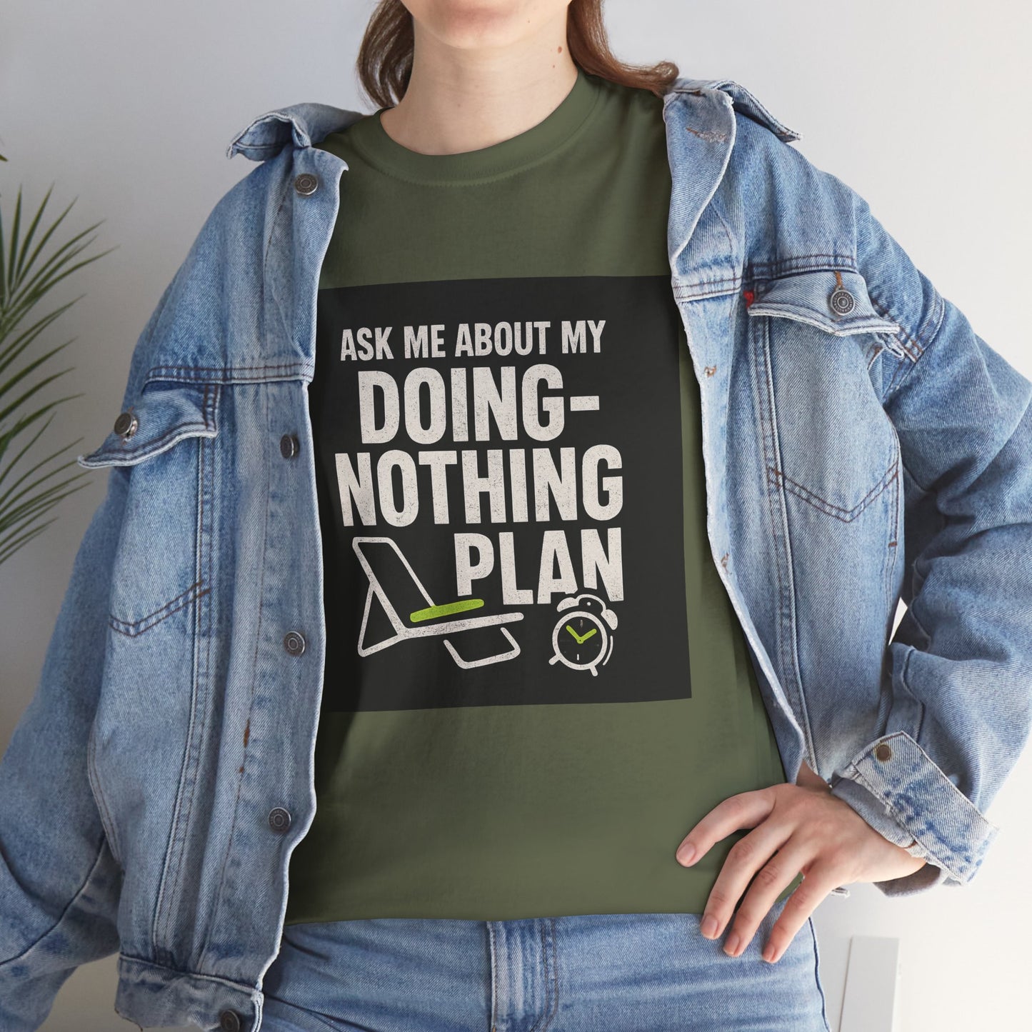 Doing-Nothing Plan T-Shirt - Funny Lazy Day Graphic Tee