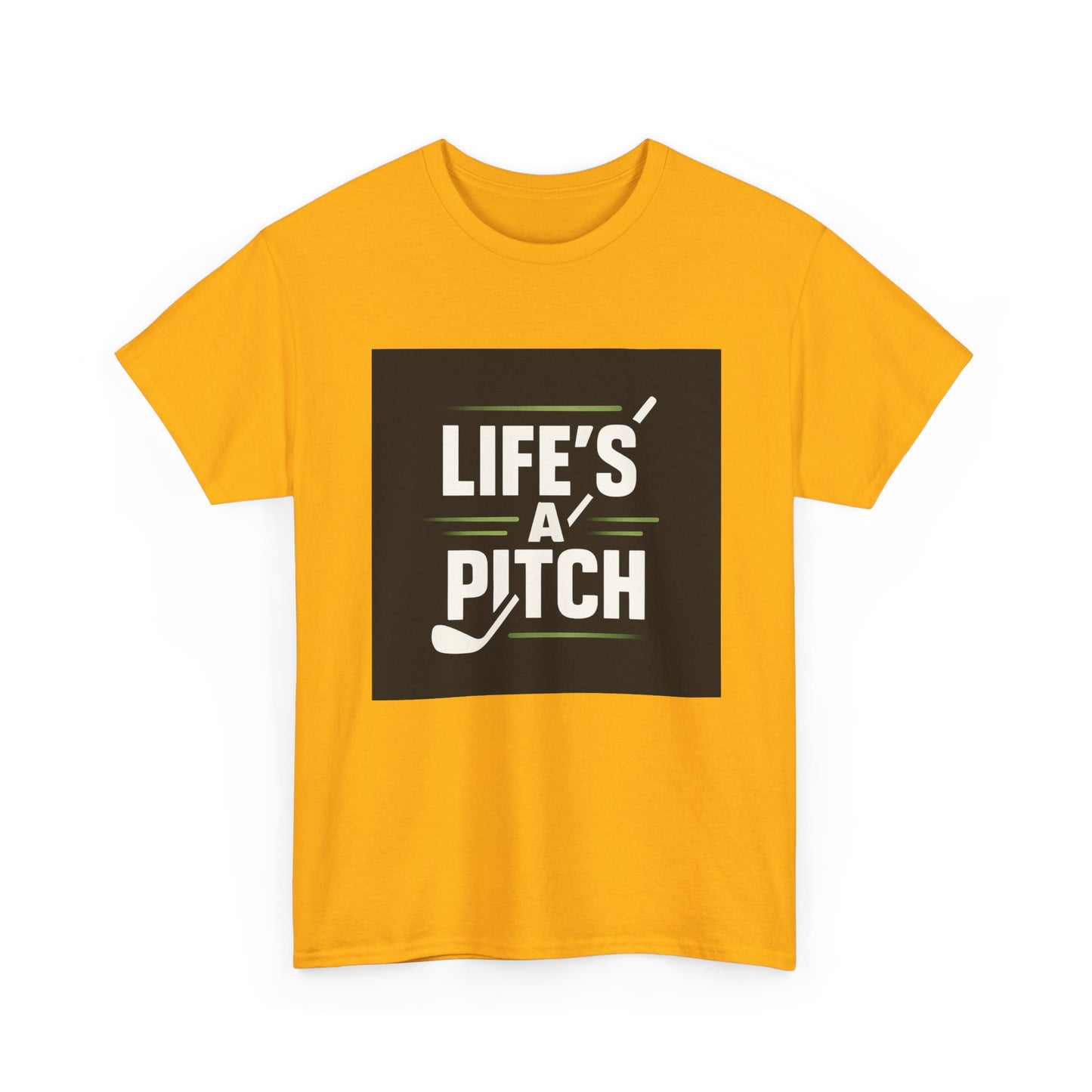 Golf T-Shirt — "Life's a Pitch" Vintage Golf Graphic Tee