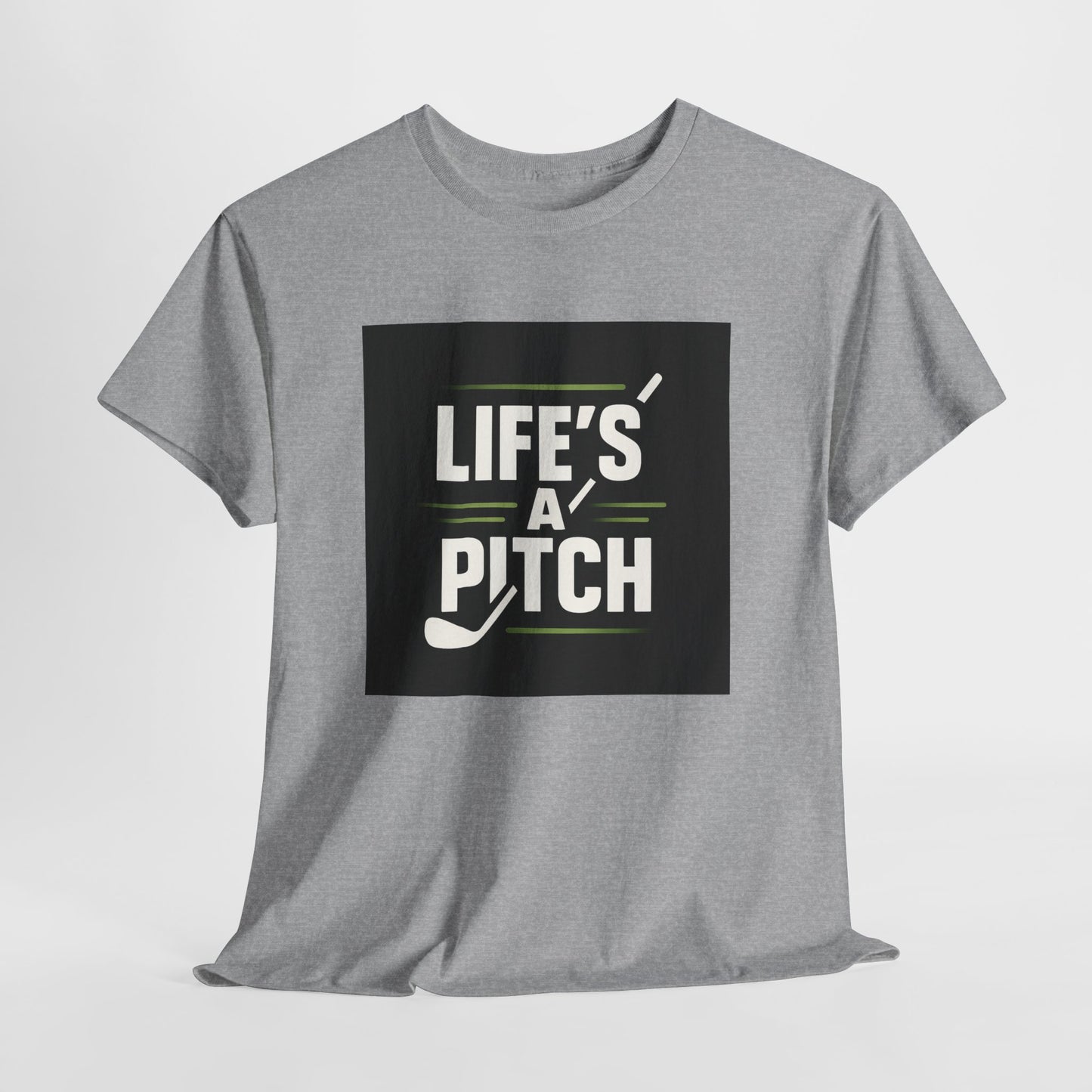 Golf T-Shirt — "Life's a Pitch" Vintage Golf Graphic Tee