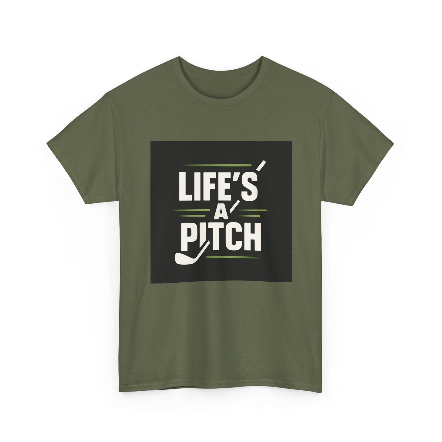 Golf T-Shirt — "Life's a Pitch" Vintage Golf Graphic Tee