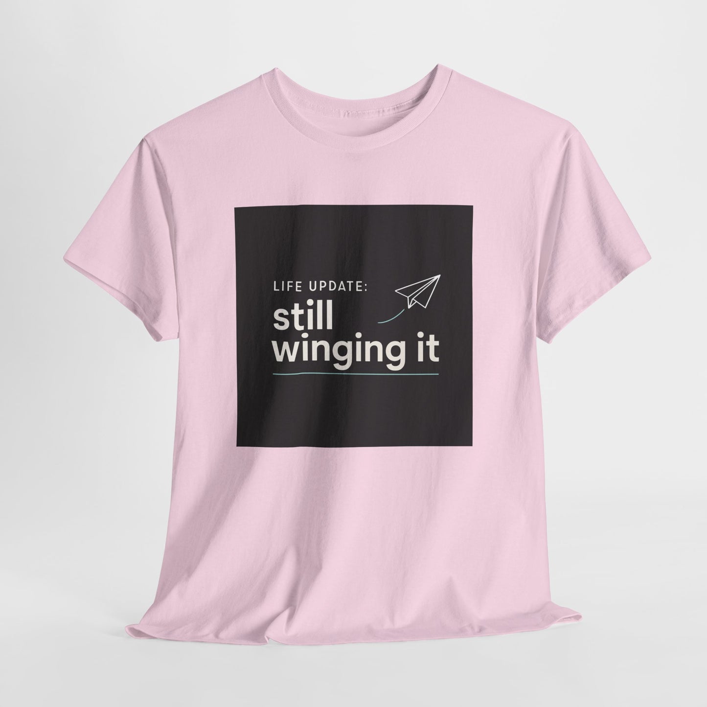 Still Winging It T-Shirt – Funny Paper Airplane Graphic Tee