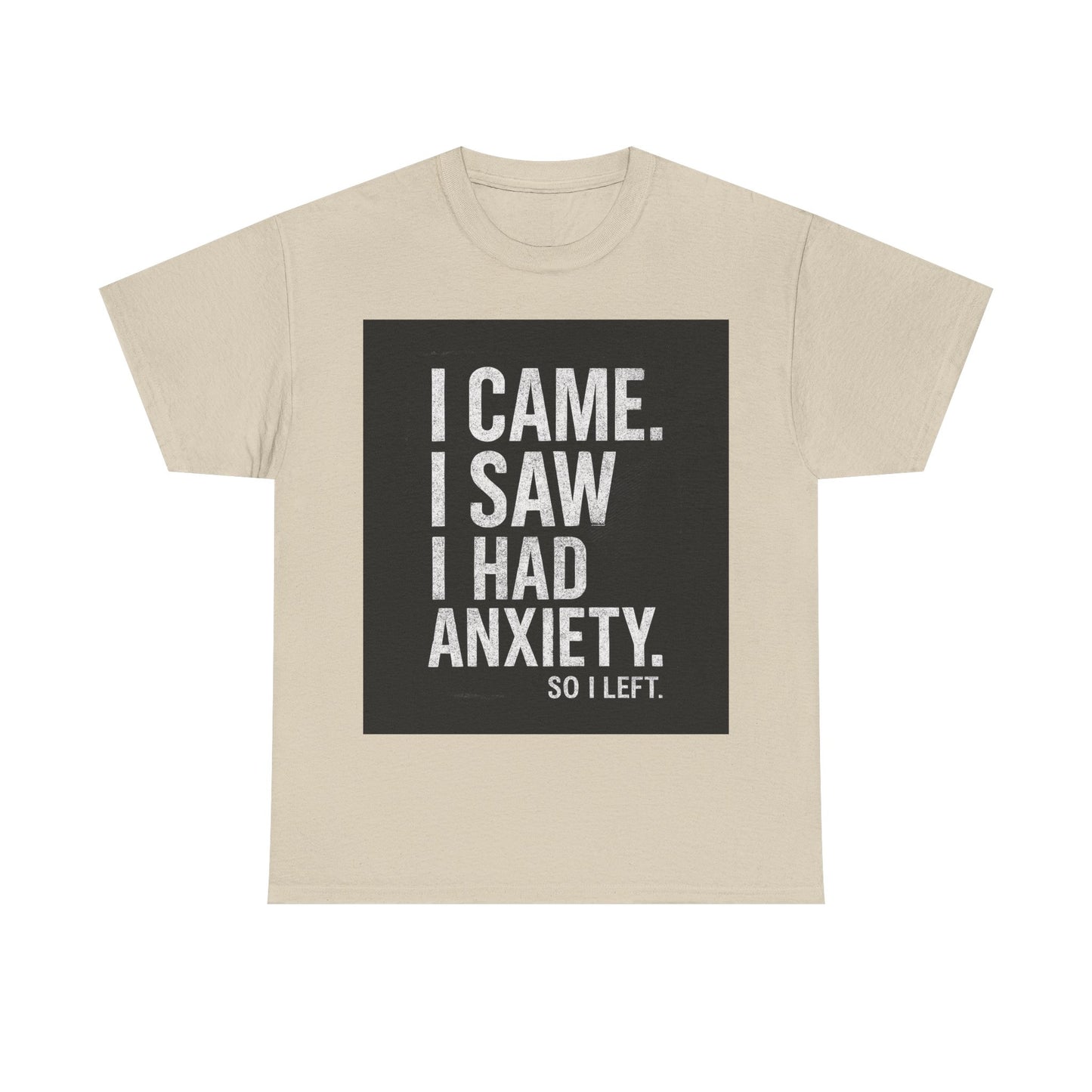 I Came, I Saw, I Had Anxiety Tee - Funny Mental Health Graphic T-Shirt