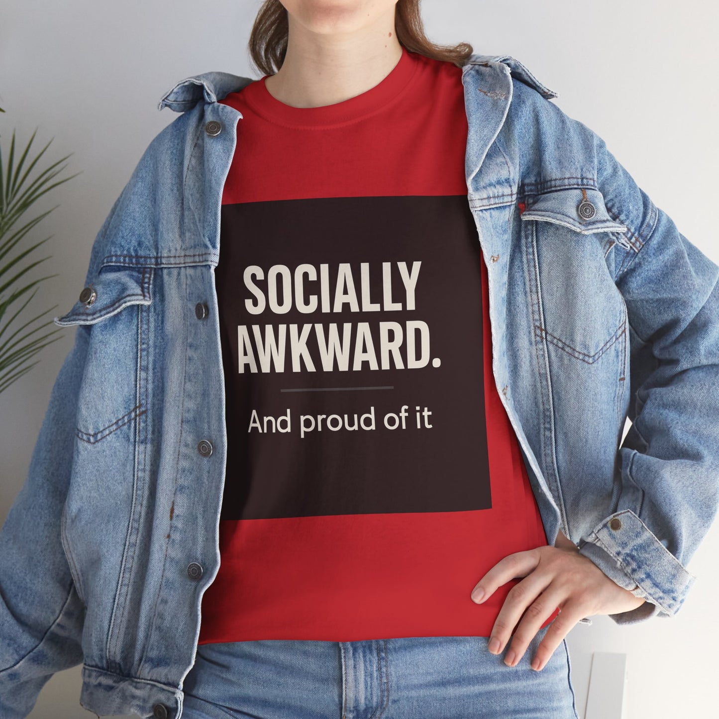 Socially Awkward Tee — “Socially Awkward. And proud of it.” Funny Introvert T-Shirt