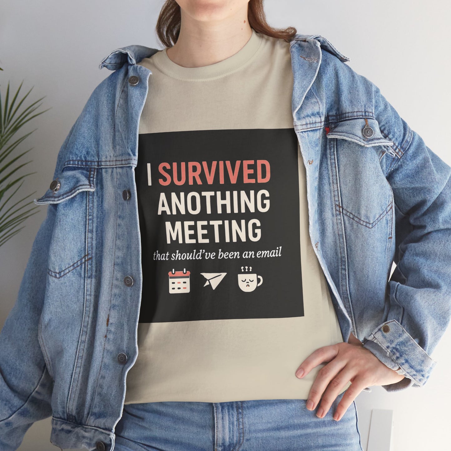 Survived Another Meeting T-Shirt — Funny Office Humor Tee