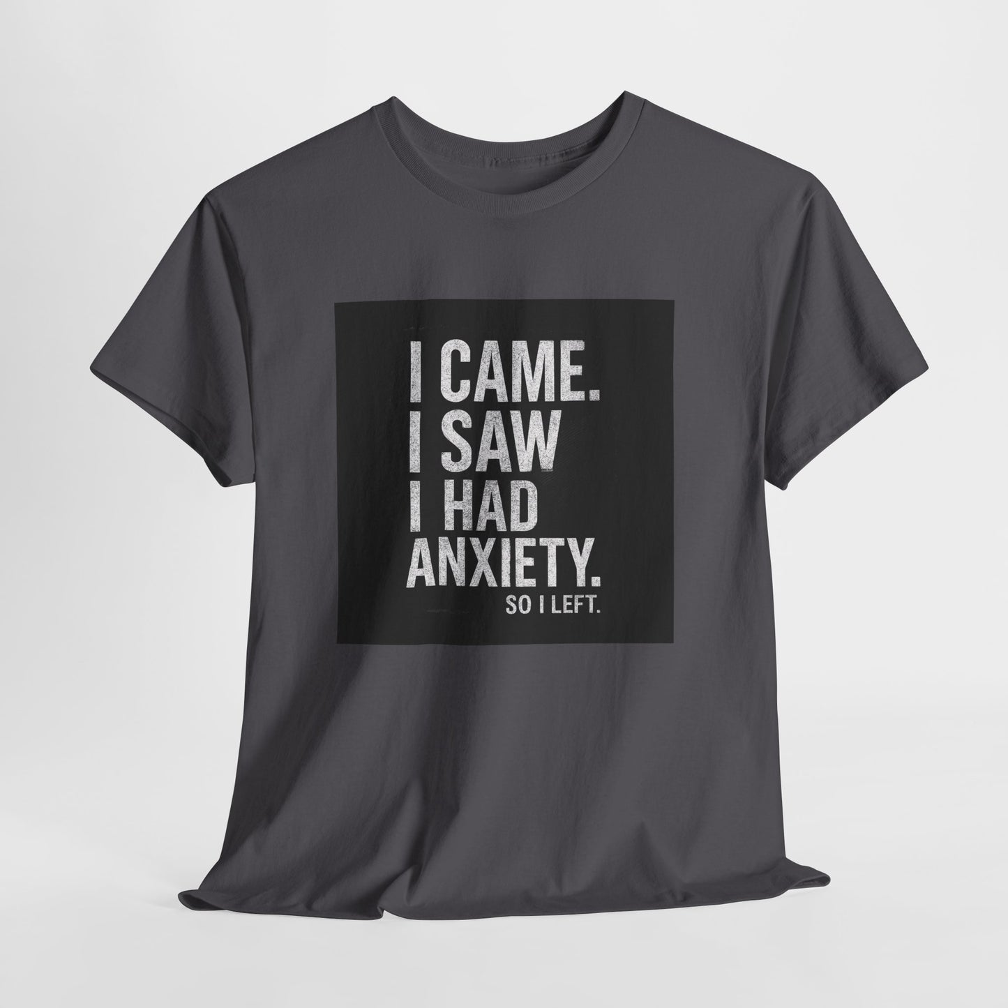 I Came, I Saw, I Had Anxiety Tee - Funny Mental Health Graphic T-Shirt