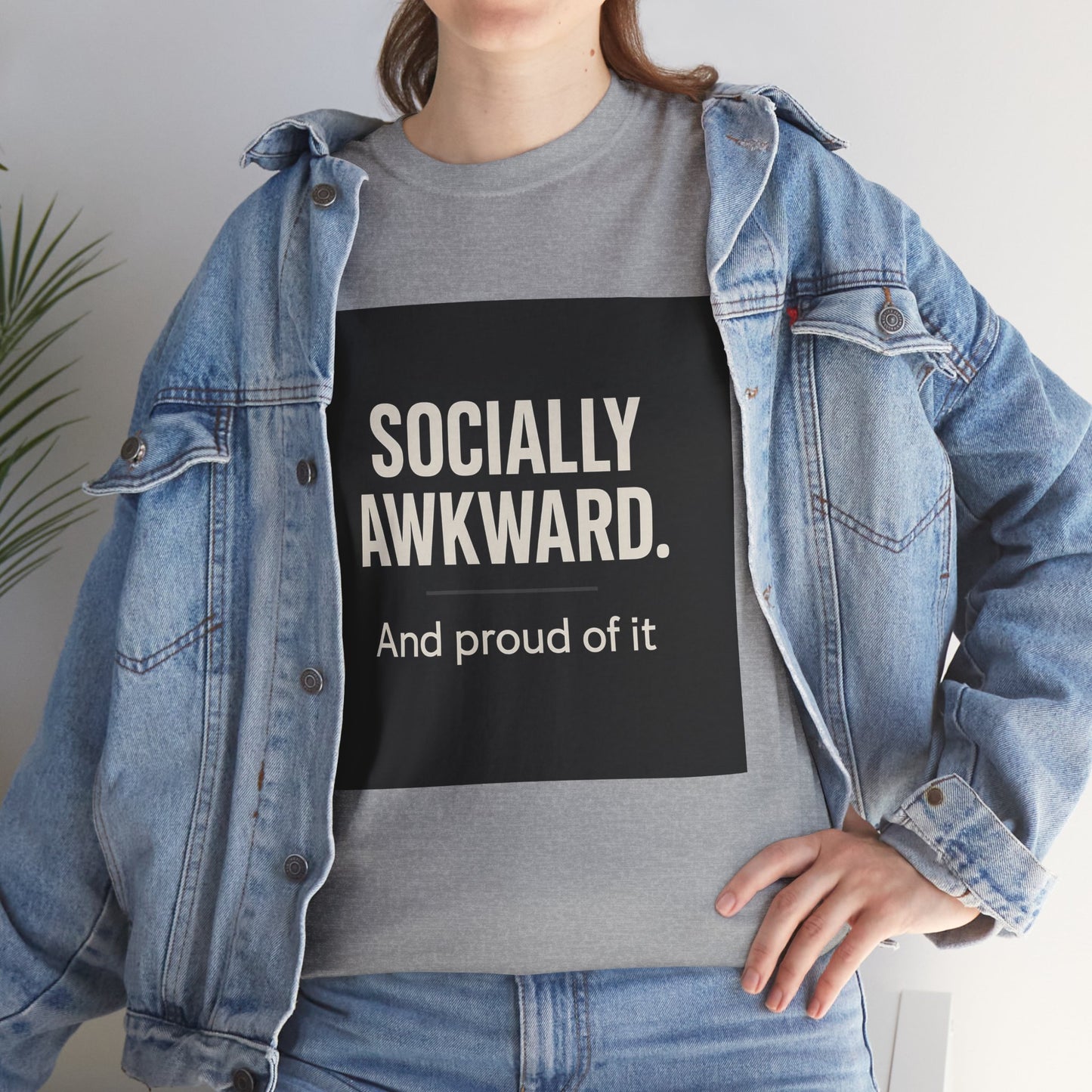 Socially Awkward Tee — “Socially Awkward. And proud of it.” Funny Introvert T-Shirt