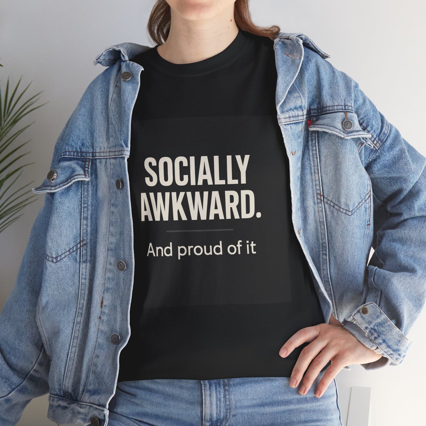 Socially Awkward Tee — “Socially Awkward. And proud of it.” Funny Introvert T-Shirt