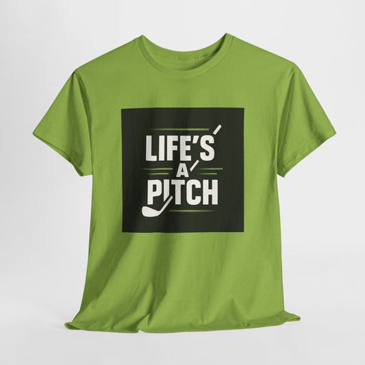 Golf T-Shirt — "Life's a Pitch" Vintage Golf Graphic Tee