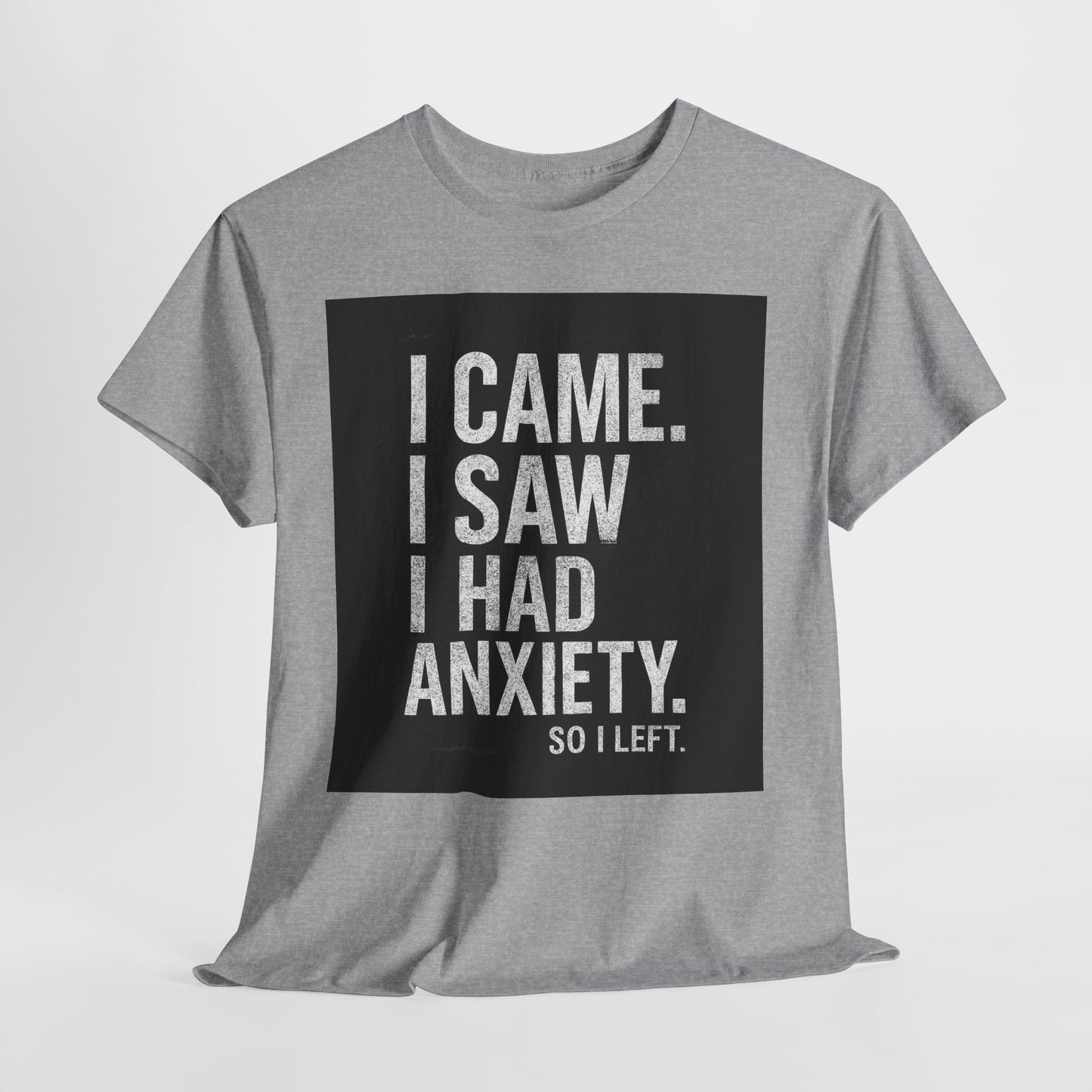 I Came, I Saw, I Had Anxiety Tee - Funny Mental Health Graphic T-Shirt