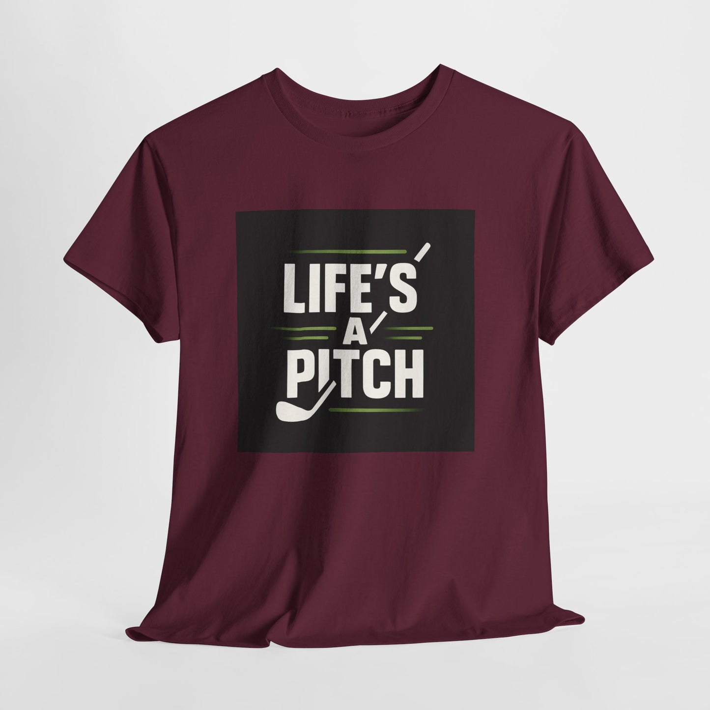 Golf T-Shirt — "Life's a Pitch" Vintage Golf Graphic Tee