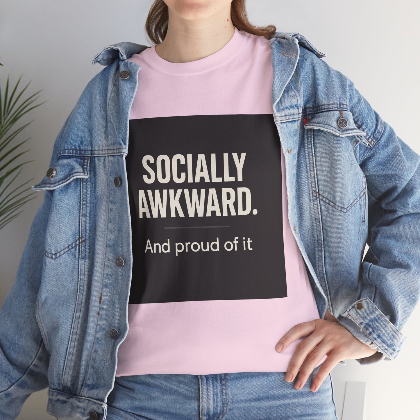 Socially Awkward Tee — “Socially Awkward. And proud of it.” Funny Introvert T-Shirt