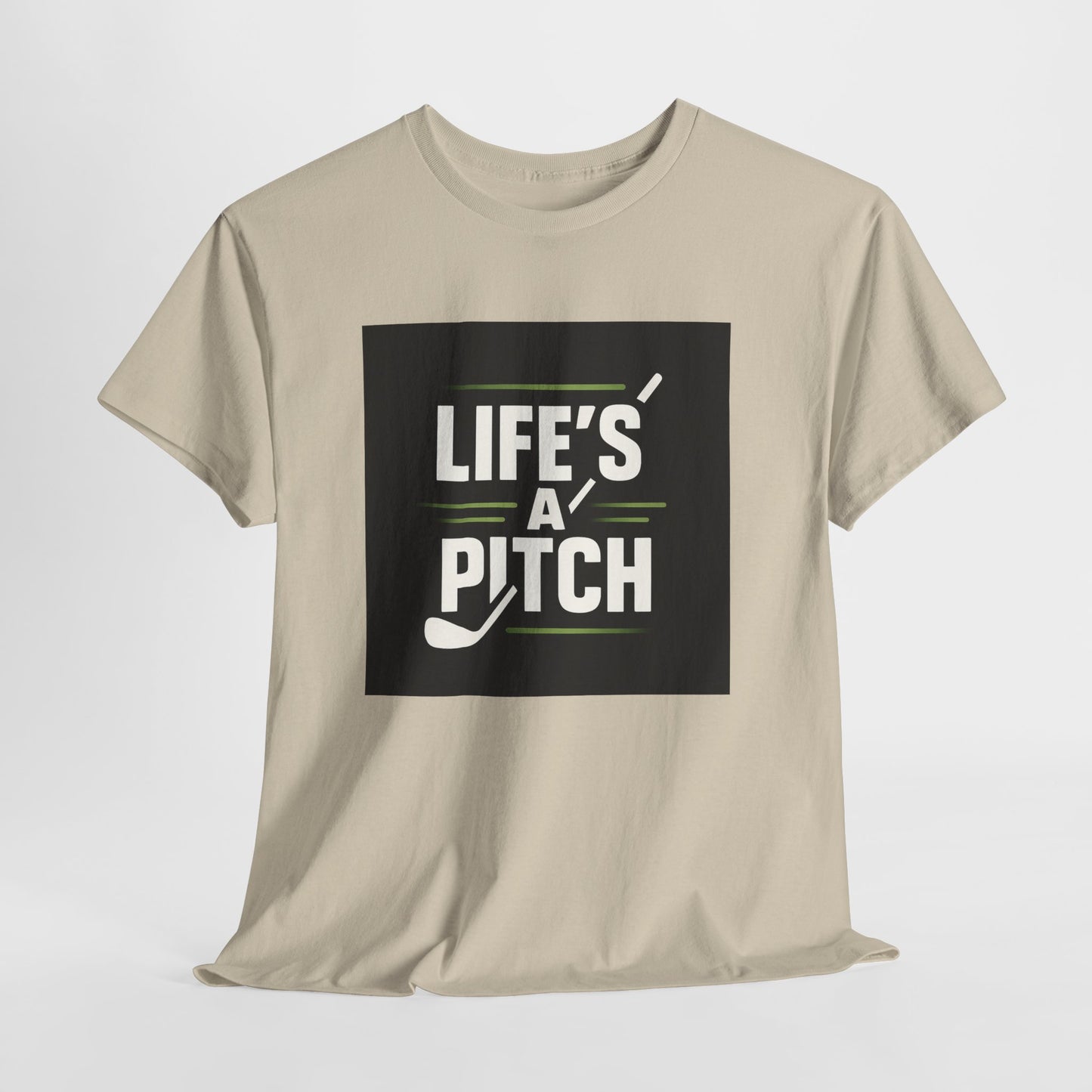 Golf T-Shirt — "Life's a Pitch" Vintage Golf Graphic Tee
