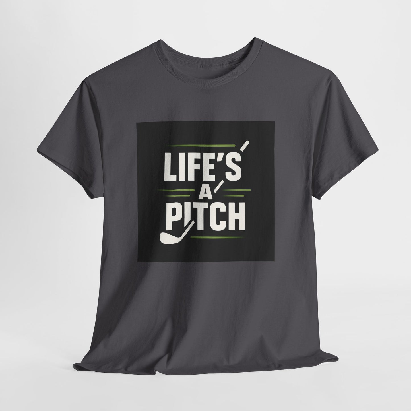 Golf T-Shirt — "Life's a Pitch" Vintage Golf Graphic Tee