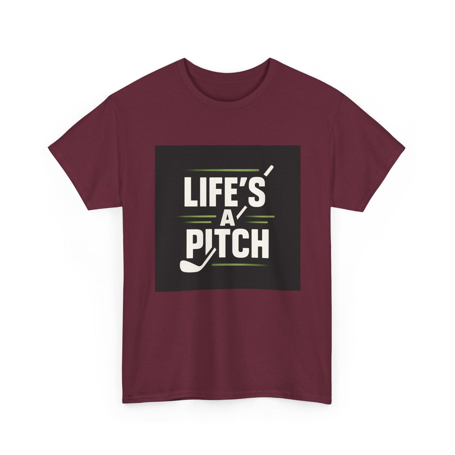 Golf T-Shirt — "Life's a Pitch" Vintage Golf Graphic Tee