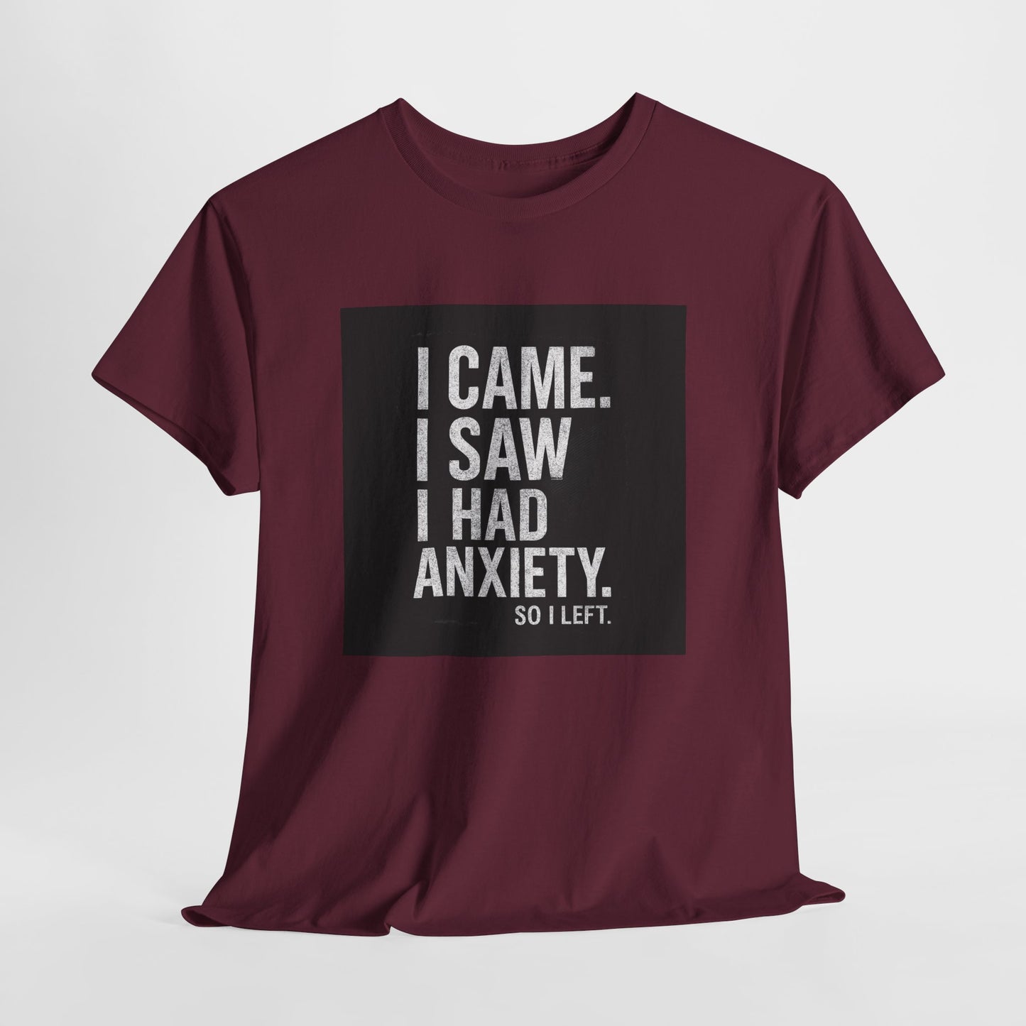 I Came, I Saw, I Had Anxiety Tee - Funny Mental Health Graphic T-Shirt
