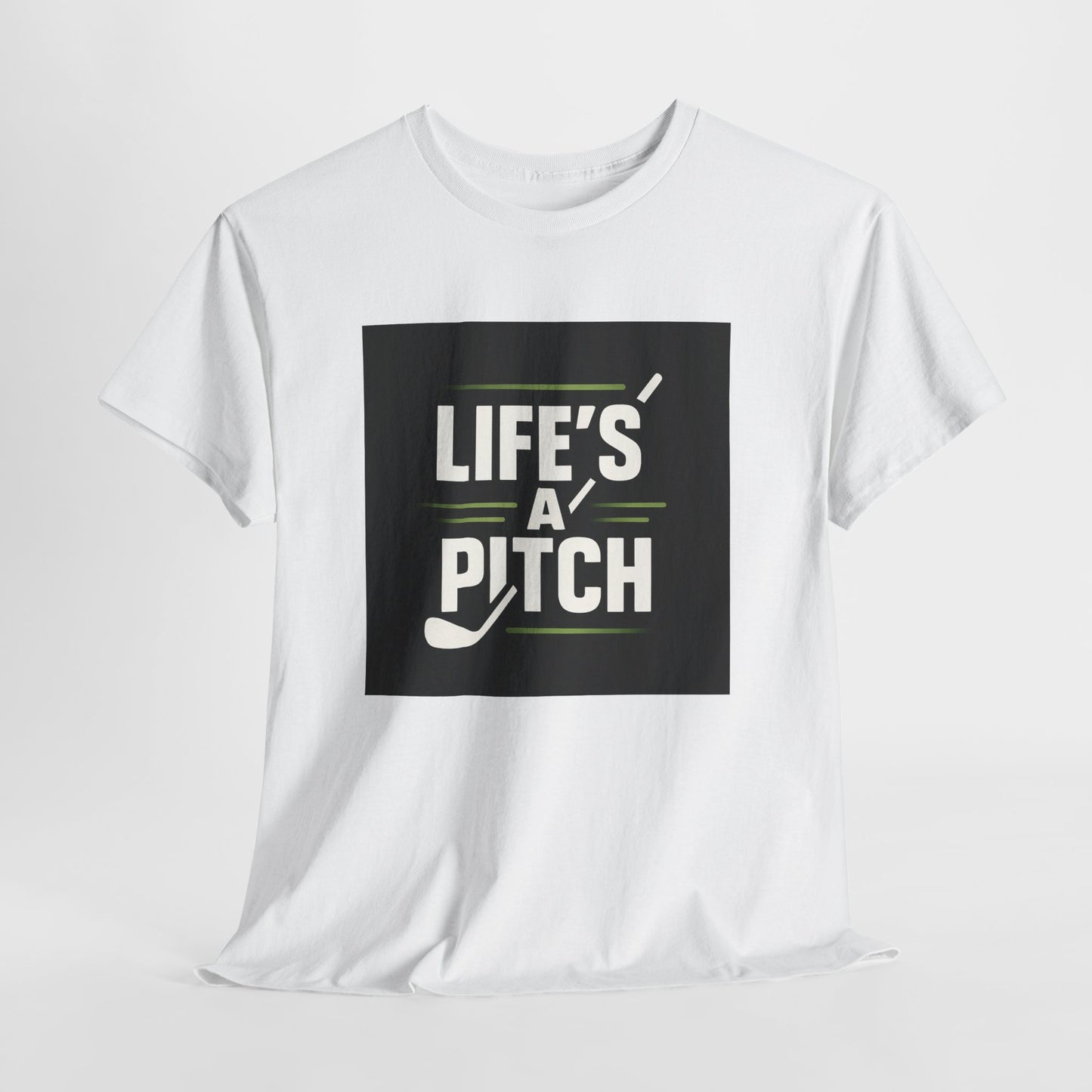 Golf T-Shirt — "Life's a Pitch" Vintage Golf Graphic Tee