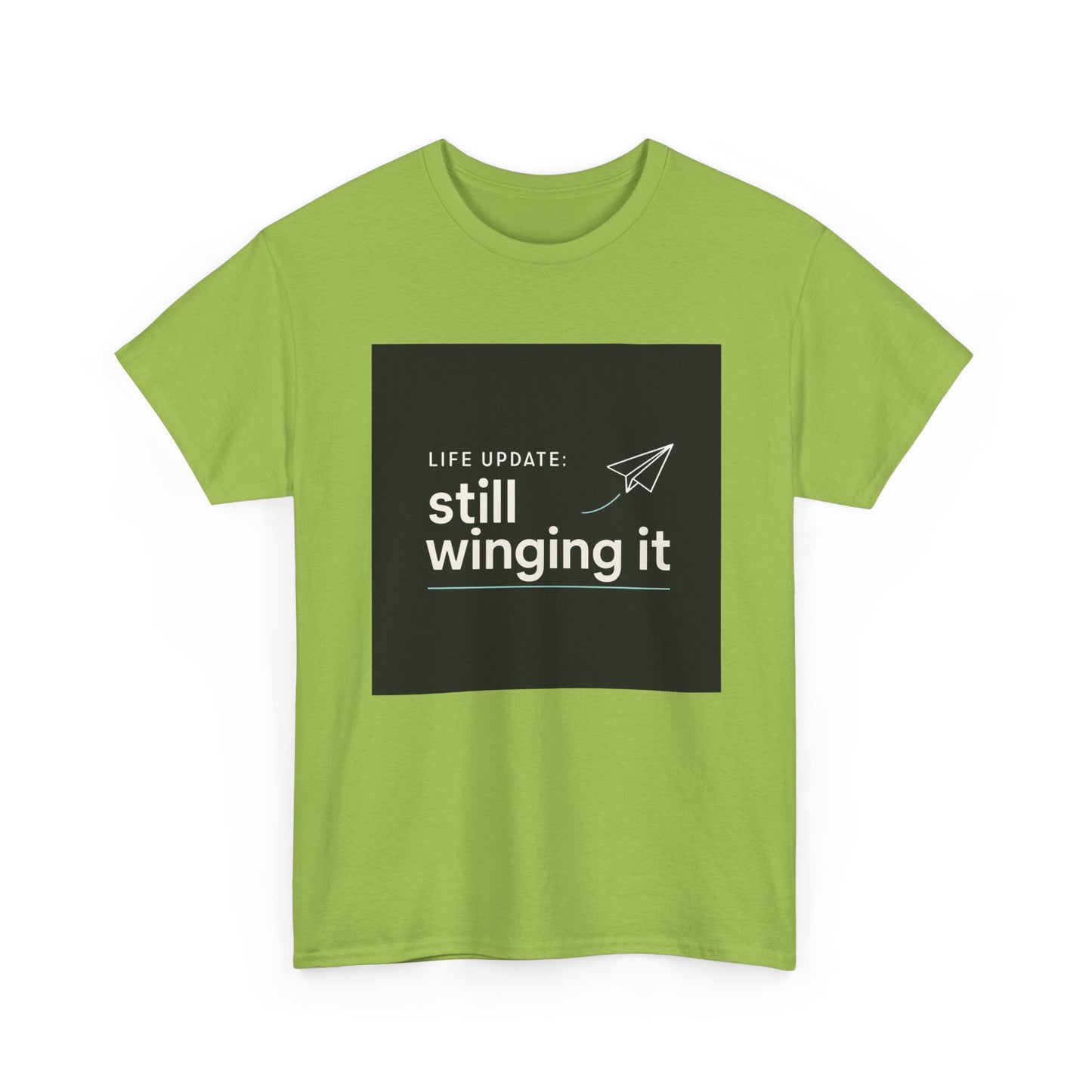 Still Winging It T-Shirt – Funny Paper Airplane Graphic Tee