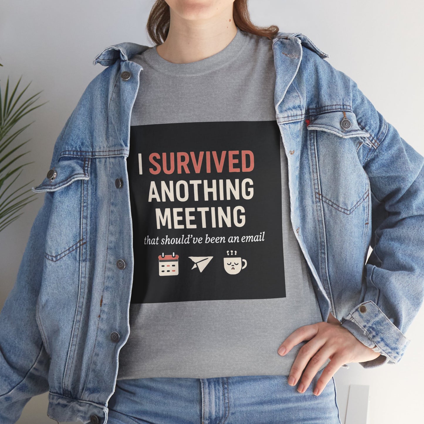 Survived Another Meeting T-Shirt — Funny Office Humor Tee