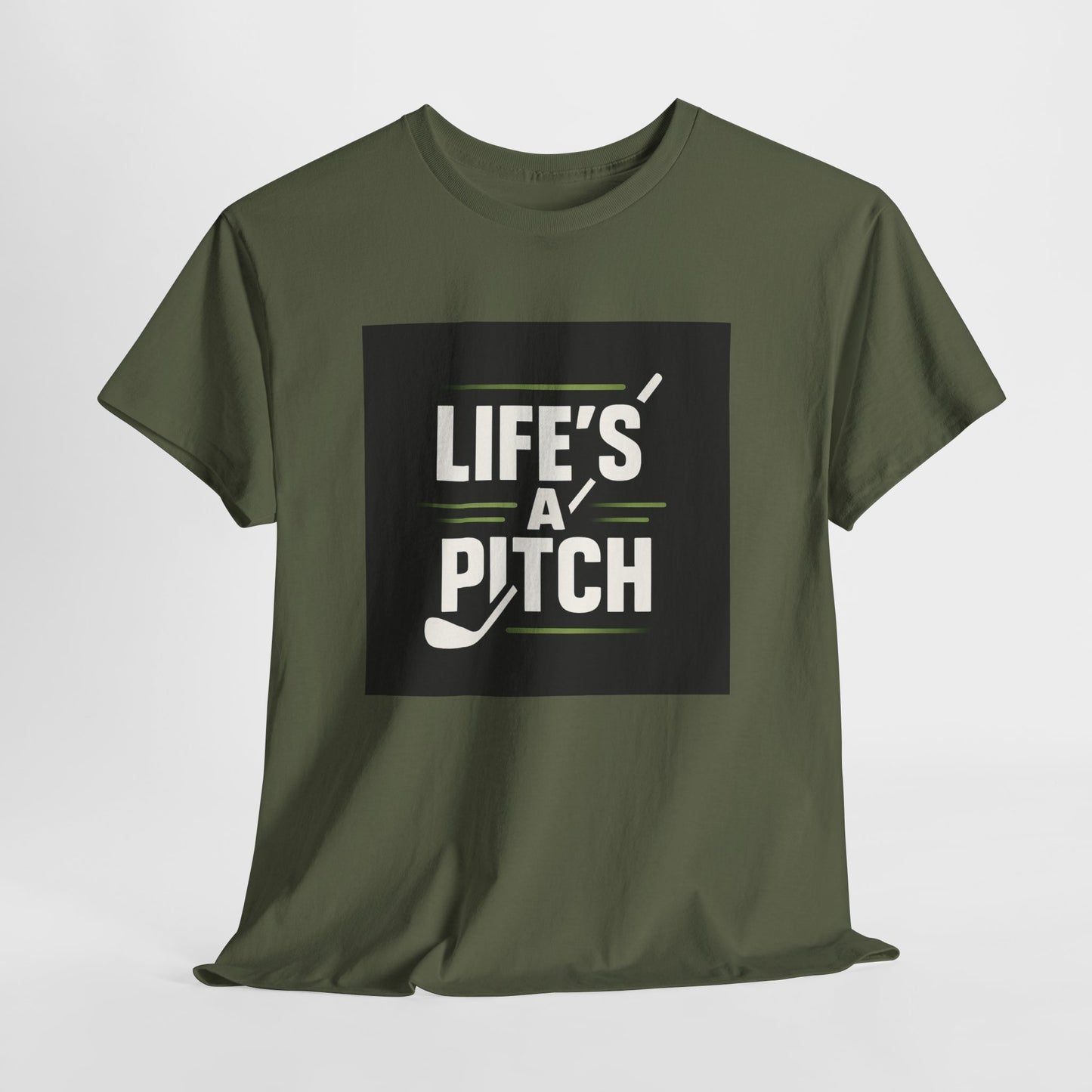 Golf T-Shirt — "Life's a Pitch" Vintage Golf Graphic Tee