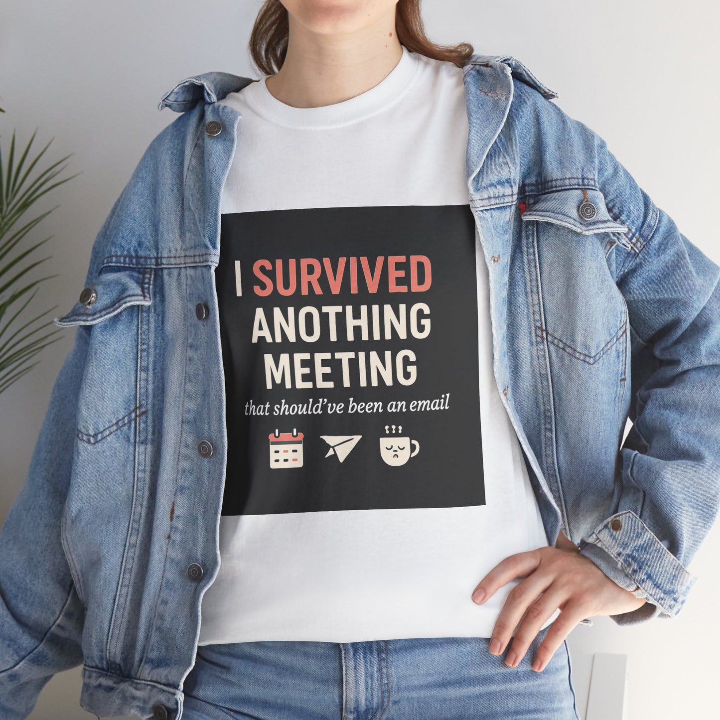 Survived Another Meeting T-Shirt — Funny Office Humor Tee