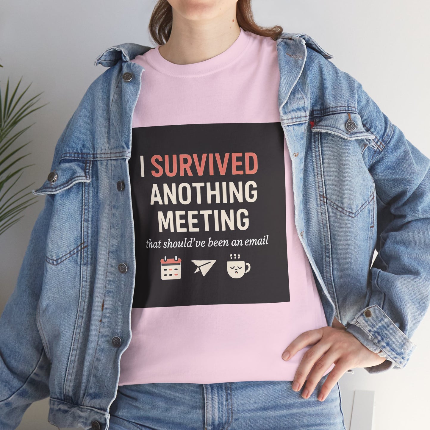 Survived Another Meeting T-Shirt — Funny Office Humor Tee