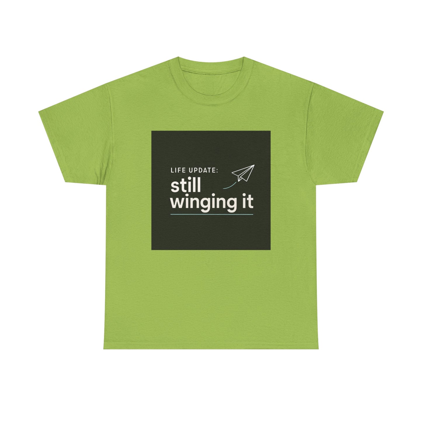 Still Winging It T-Shirt – Funny Paper Airplane Graphic Tee