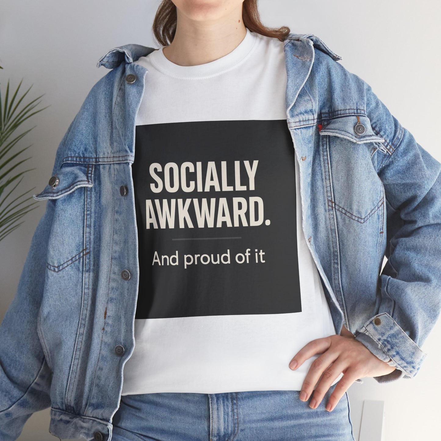 Socially Awkward Tee — “Socially Awkward. And proud of it.” Funny Introvert T-Shirt