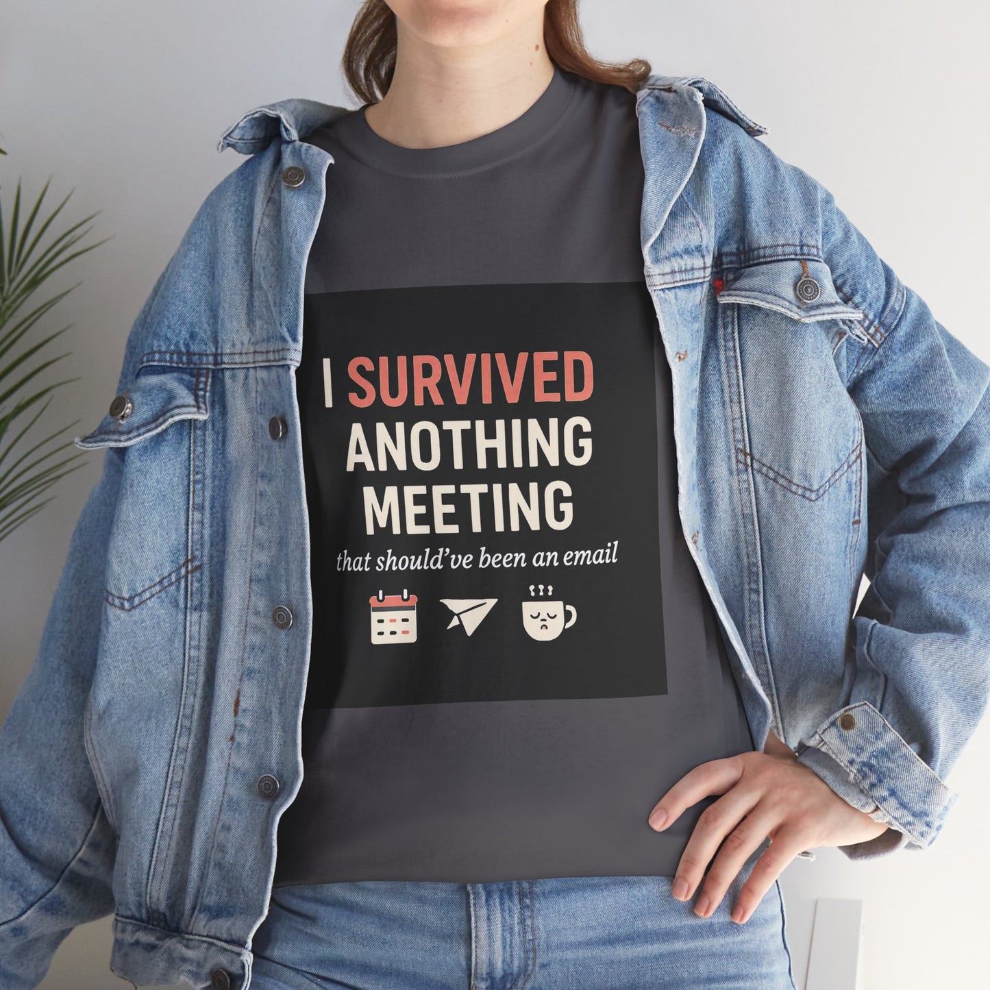 Survived Another Meeting T-Shirt — Funny Office Humor Tee